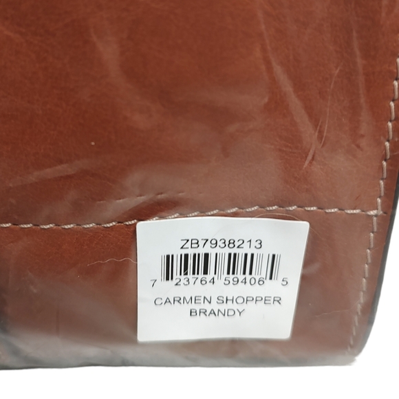 FOSSIL Carmen Shopper Tote Crossbody Leather Brandy Brown ZB7938213 - Picture 16 of 16